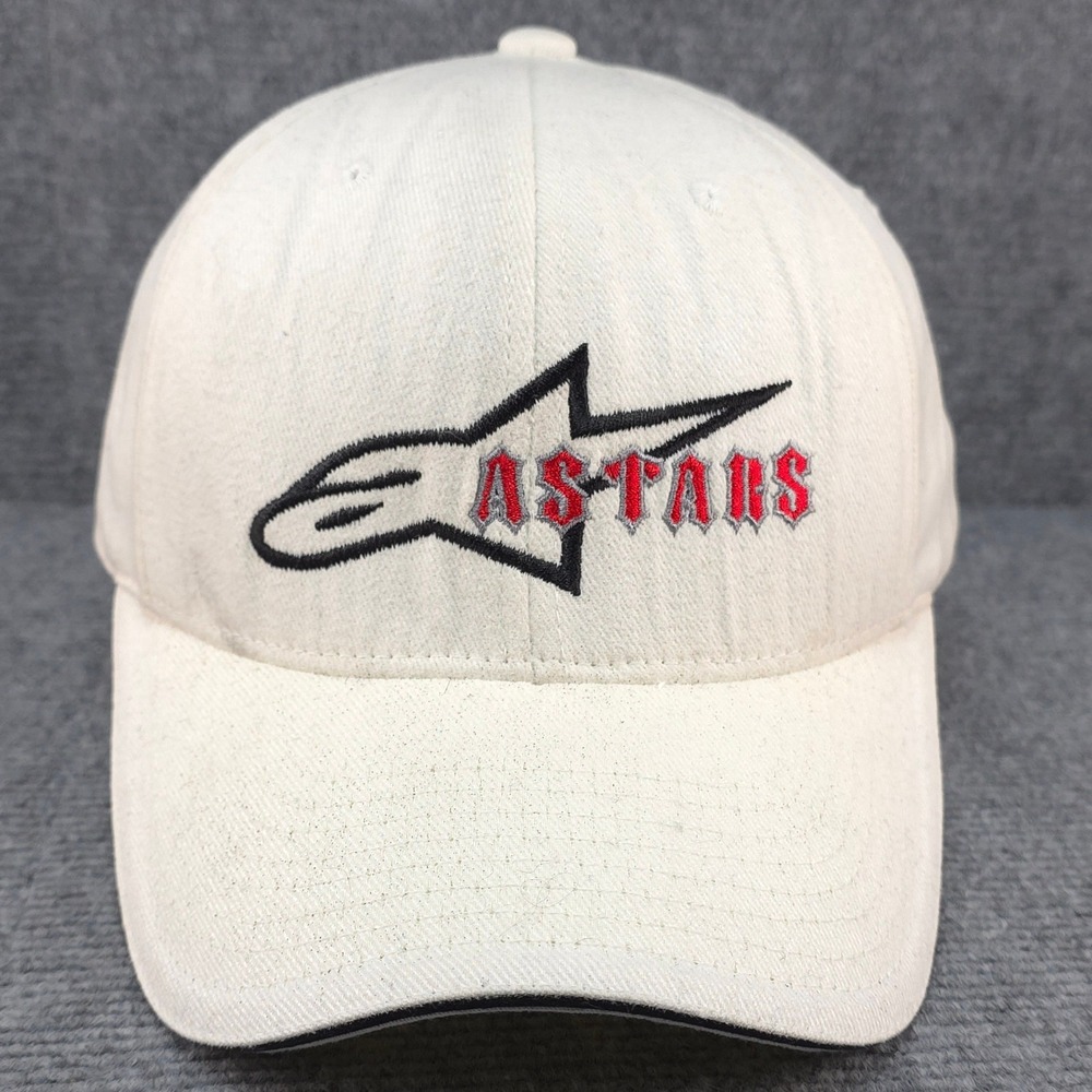 Alpinestars Hat‎ Cap Mens Flexfit S M White Racing Motocross Sports Casual Moto